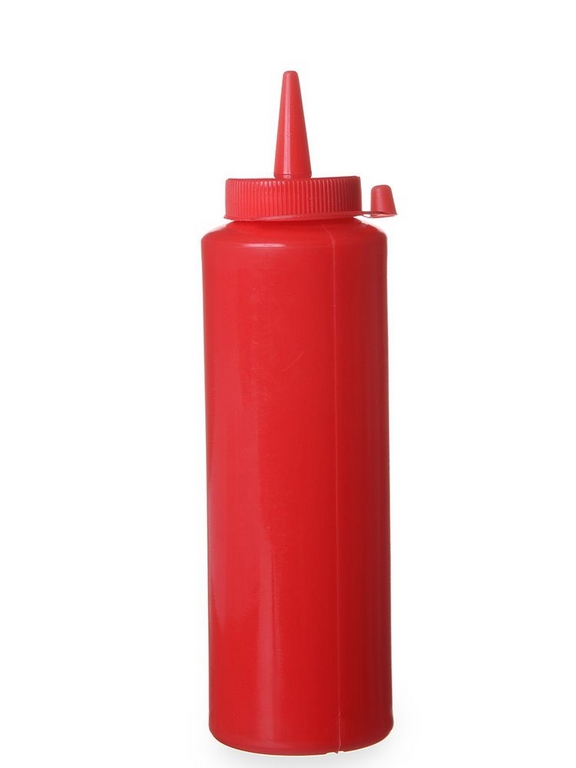 Kastme doseerimispudel 350 ml, punane