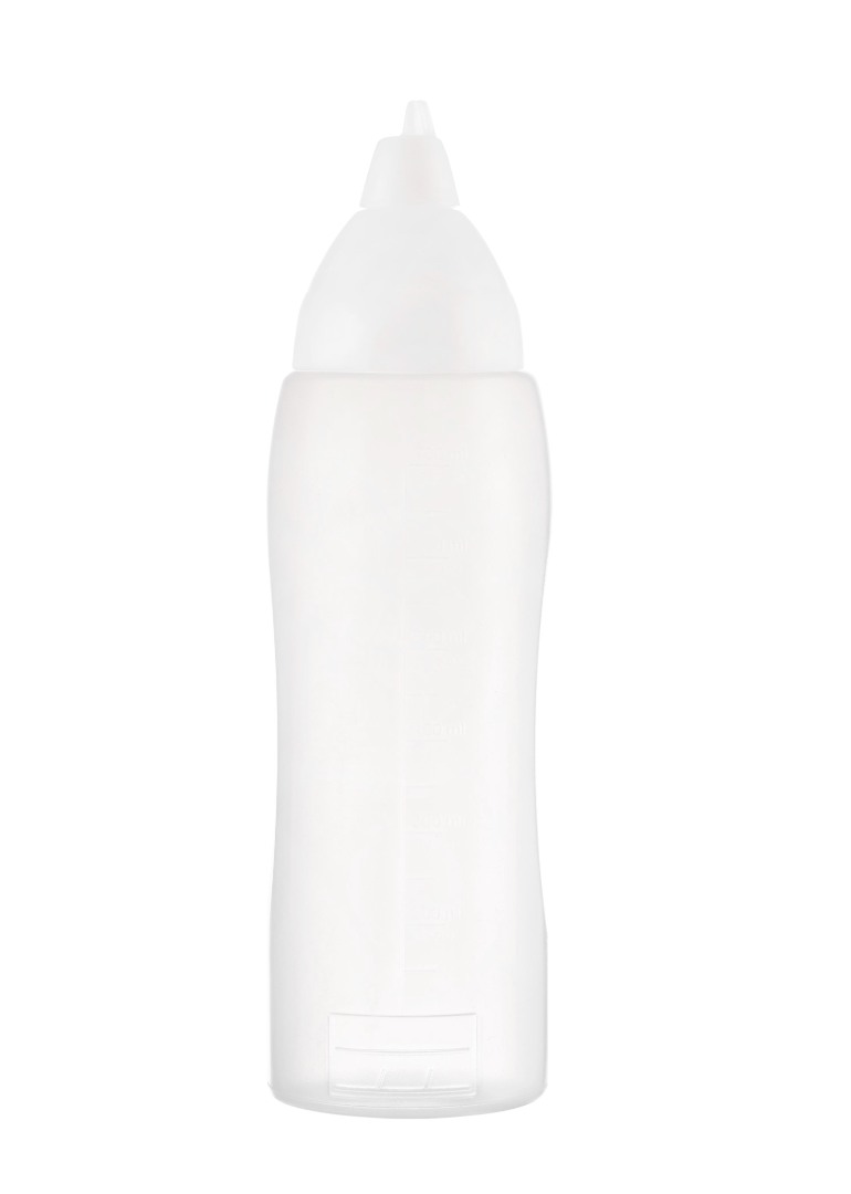 Kastme doseerimispudel tilkumiskindel, valge 750 ml